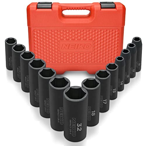 Up To 60% OFF Neiko 02475A 1/2" Drive Deep Impact Socket Set, 14 Piece  6 Point Metric Sizes (11-32 mm) 