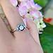ITI KUOLOLIT Lab Alexandrite Gemstone Genuine 925 Sterling Silver Ring for Women Hexagon Cut Women's Ring for Engagement Bride Romantic Birthday (White Rhodium Plated, 7)
