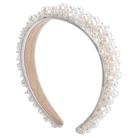 Yolev Women's Pearl Hairband for Weddings Cover
