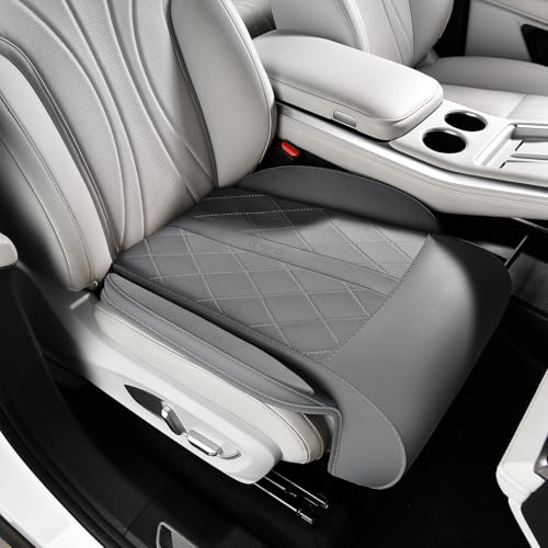 Coverado Car Seat Leg Support Cushion, Leather Car Seat Extender, Universal Leg Extender Cushions for Long Driving, Waterproof Leg Extension Support Pad Car Seat Cushions for Most Cars (Update,Gray) by Coverado - Used condition - US$51.26
