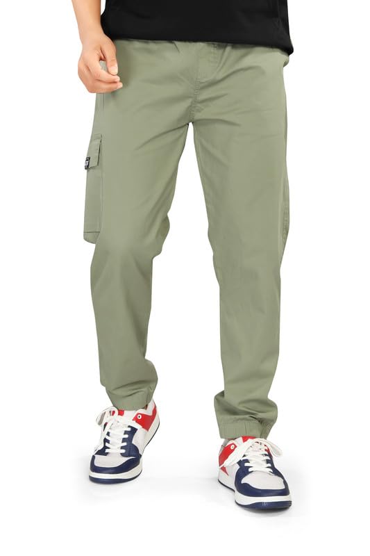 Boys Twill Cotton Cargo Jogger Pants - Slim Fit - Available in L and XL-image-44