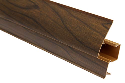 Preisvergleich Produktbild 2 Meter / Sockelleisten / Modern / Kabelkanal / PVC / 65x23mm / 8607