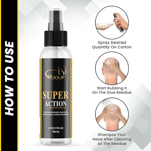 Image of Super Action Adhesive Remover C22 Remover For Wig Glue Hair Patch Glue Fast Acting Skin Friendly Non Oily Formula For Wigs Hair Patches Hair Extensions 1 Litre