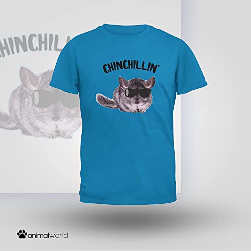 Old Glory Chinchillin Chinchilla Sapphire Blue Adult T-Shirt - Small #TOP4