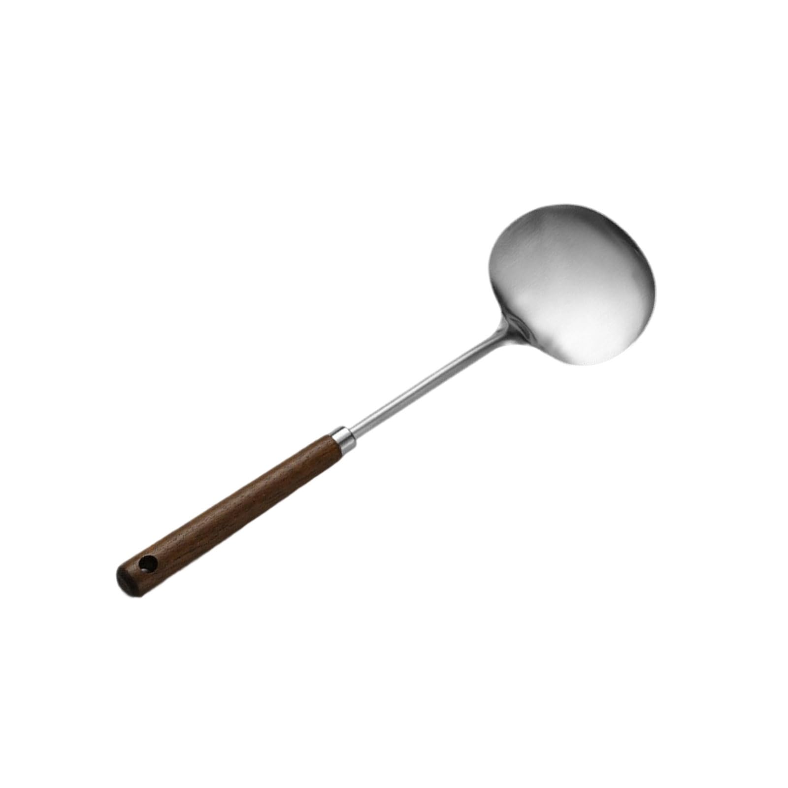 Rustproof Seamless Construction Stainless Steel Spatula Shovel for Cooking Wood Handle Easy Clean Kitchen Tool Kitchen Utensil Ergonomic Handle Spatula