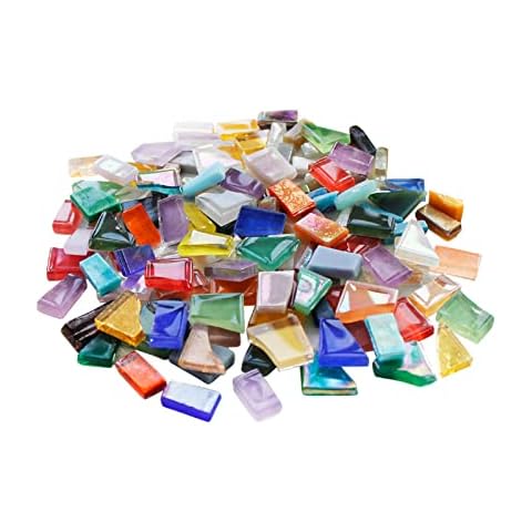 500g Irregular Crystal Mosaic Tiles,Small Mosaic Tile DIY Hobbies Children Handmade Crystal Craft for Crafts Bulk DIY Picture Frames Handmade Jewelry Coaster (Mix Color Series) Cover
