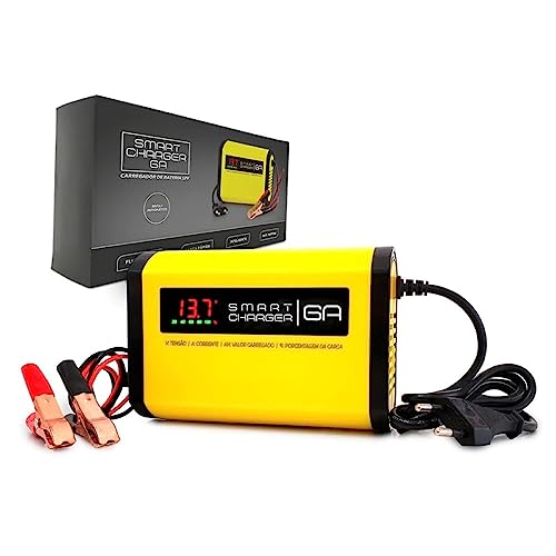Carregador de Bateria Automotivo Smart Charger 6A Inteligente - Bivolt - 12V