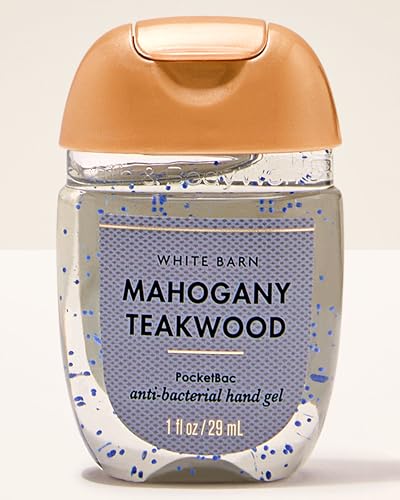Image of Bath & Body Works Mahogany Teakwood Cleansing Hand Gel | Hand Sanitizer | 29 ml / 1 fl oz | Fragrance - Woodsy | Gender - Unisex