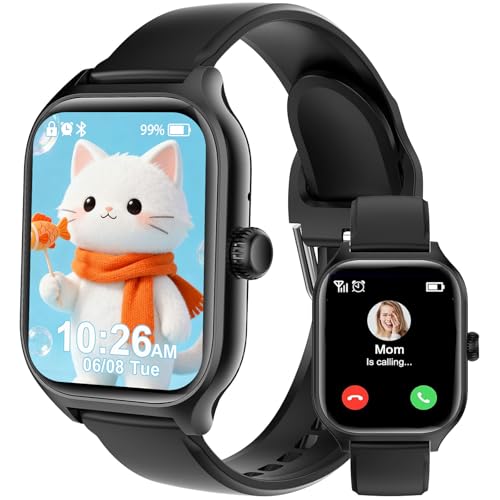 clleylise Smartwatch Kinder Smartwatch mit Bluetooth Telefon/Fitness/SOS/Tracker/Schlafmonitor/Spiele/Musik/Wecker, Kinderuhr für Jungen Mädchen Geschenke
