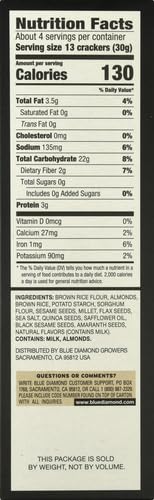 Image of Blue Diamond Almond Cracker Crisps, Multi-Seed, 4.25 oz