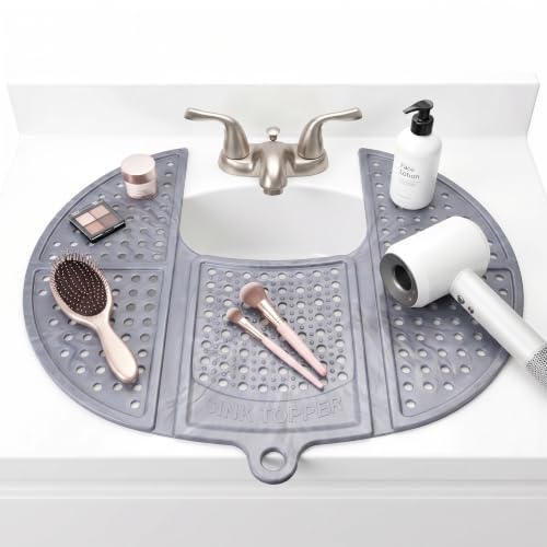 Sink Topper Bathroom Sink Cover for Counter Space Standard Silver