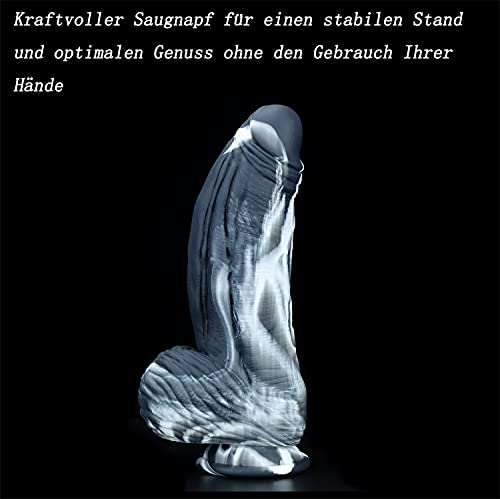 SeLgurFos Realistischer Dildo mit starkem Saugnapf Weiches Silikon groß Dildo Dual Density 9.84" Monster Dildo Big Horse G-Punkt Giant Dildo – Bild 3