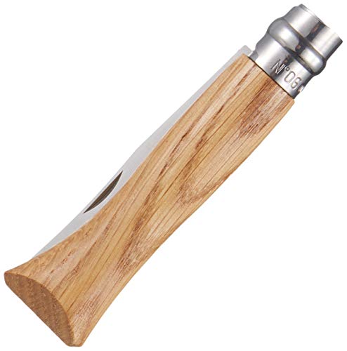 image for Opinel No6 Stainless Steel Folding Pocket Knife – Premium Wood Handl