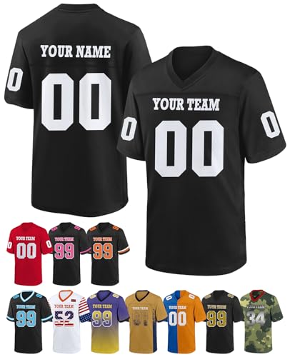 Custom Football Jersey Personalized Team Name Number Practice Jerseys Customize