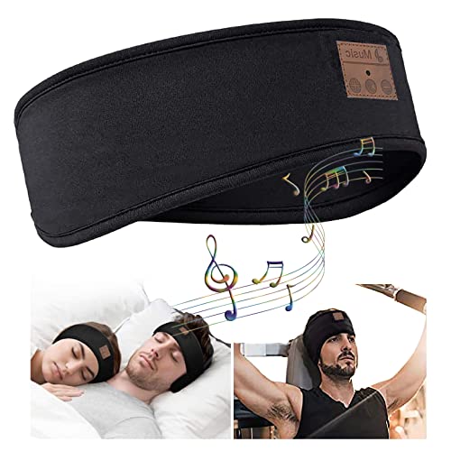 NiC IS COCNG Bandeau Bluetooth Sommeil,Casque de Sommeil Bandeau Bluetooth,Bandeaux de Sport avec Haut-Parleur Mince, Bandeau Casque Bluetooth pour Dormir, Voyager, Courir, Méditer