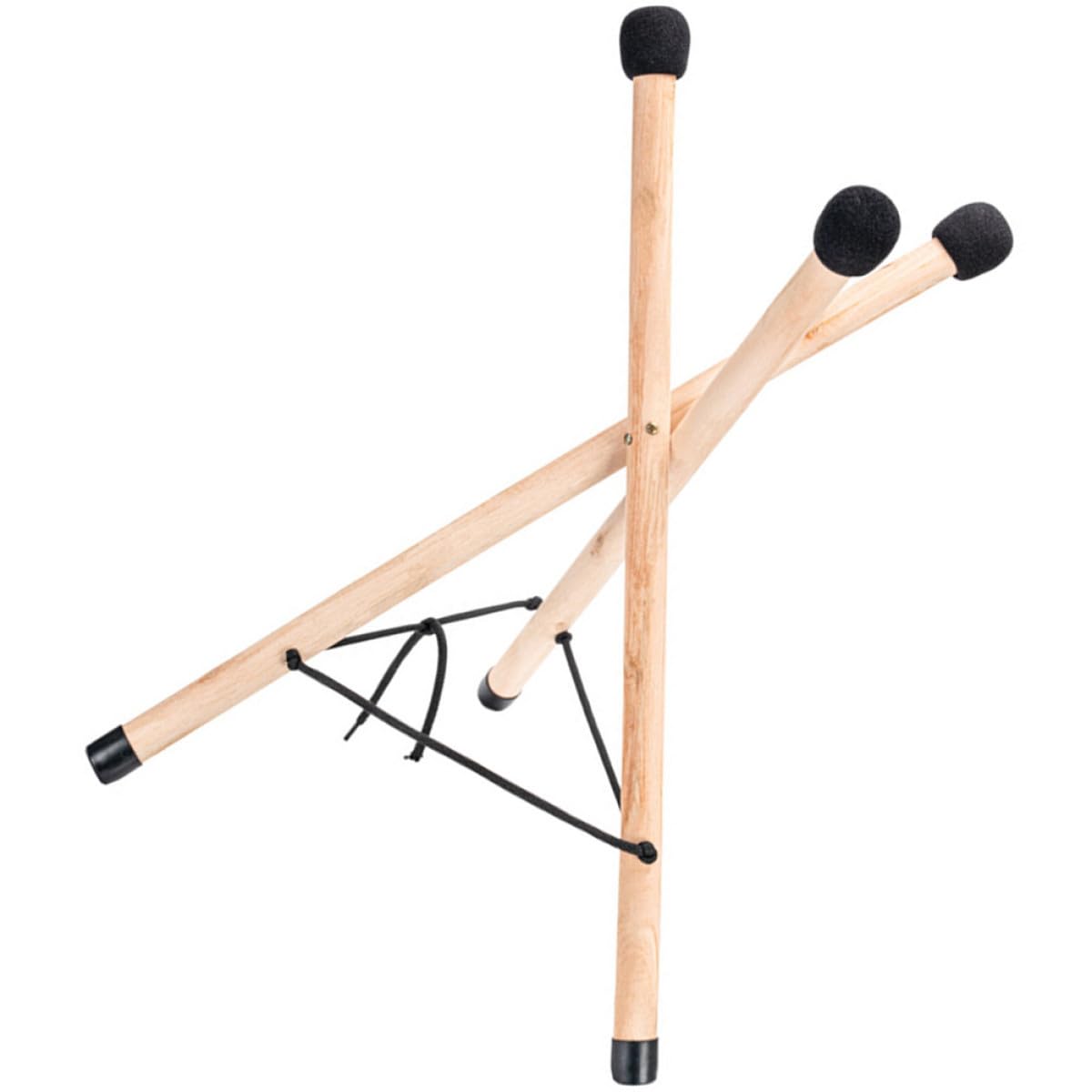 Support de Tambour Portable en Bois Pliable à Languette Trépied