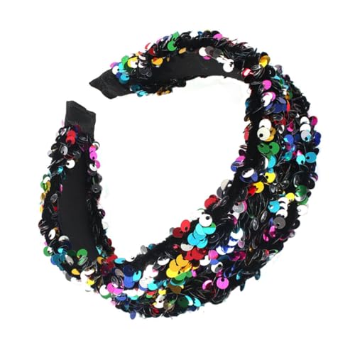 WOONEKY Diadema de lentejuelas para mujer, elegante y brillante, colores coloridos, accesorio perfecto para ocasiones festivas, deportes y tiempo libre, accesorio perfecto para niñas