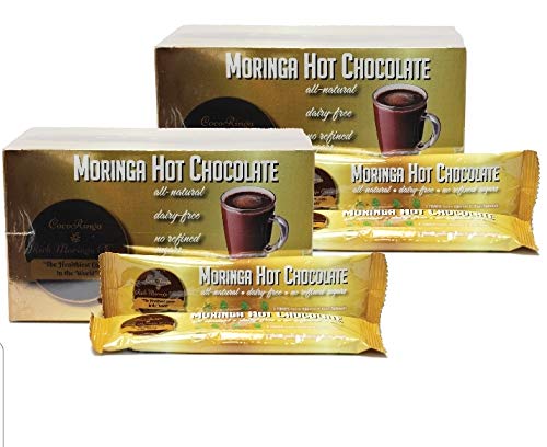 Cocoringa Moringa Hot Chocolate Cacao First Natural Keto Instant Non-Dairy Hot Cocoa(1 Box Large) #TOP2