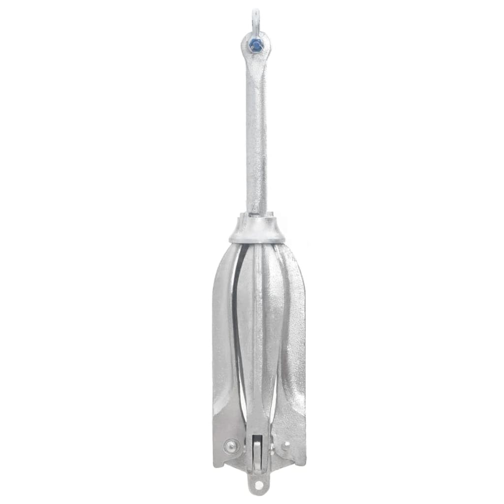 Anclaje plegable con cuerda de 10 kg de hierro fundido galvanizado en caliente, ancla de barco con 4 puntos, 30 m de cuerda de ancla, para veleros, botes inflables, kayaks, paseos seguros