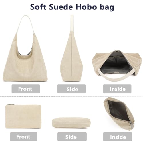 Bolso Tote de Gamuza para Mujer, Suave y Grande miniatura 6