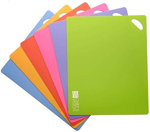 Slice Bright Flexible Cutting Mats are The Safer, Smarter, Faster and Easier Way to Prepare Your Food. Set of six Colorful mats. from The Chefs Vision Kitchen to Yours.