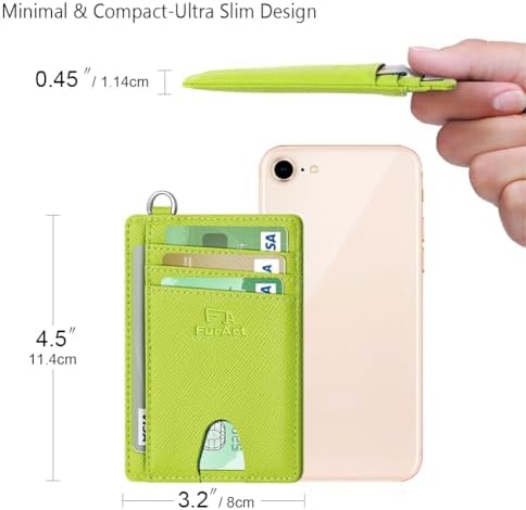 FurArt Credit Card Holder Wallet, Slim RFID Blocking Minimalist Women's Card Wallet