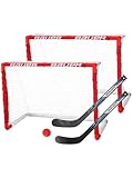 Bauer Mini Knee Hockey PVC Goal Set (2 Pack), red