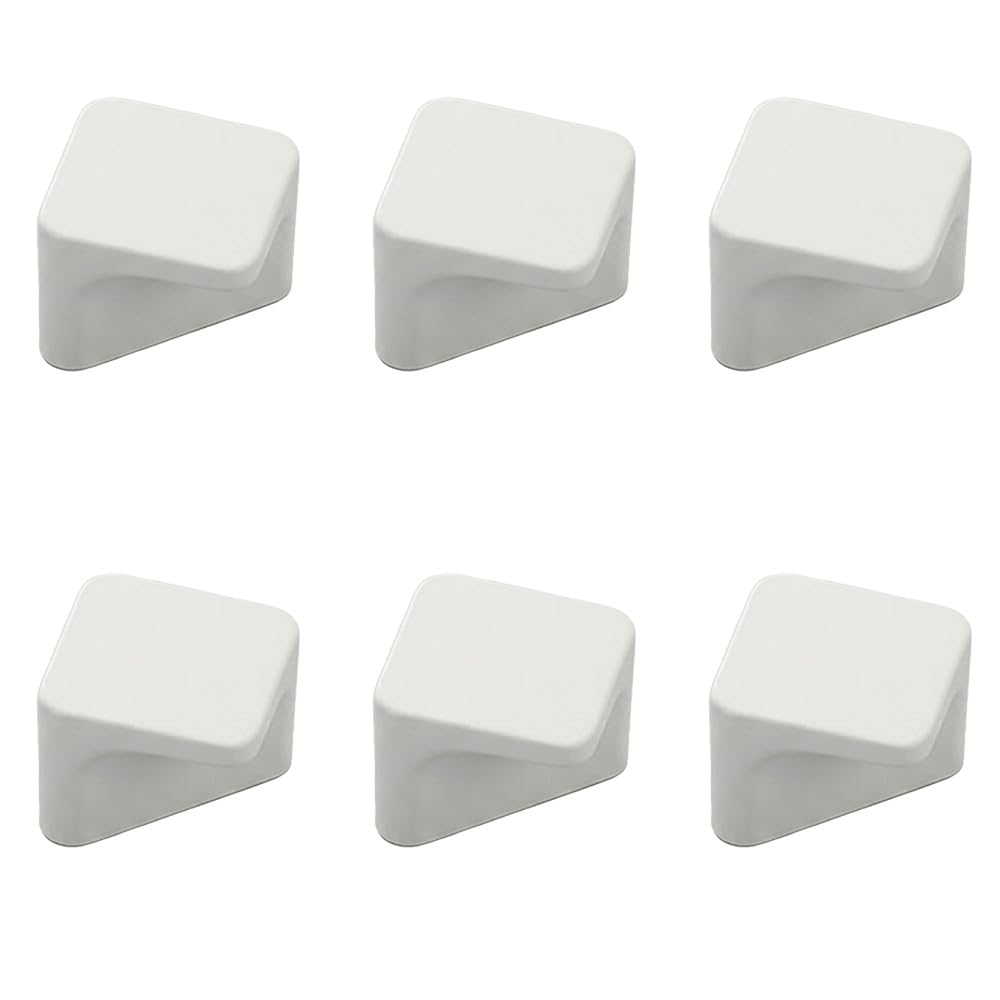 6 Piece Model 1623 Mini Square Knobs – Premium Zinc Material, Sleek Modern Cabinet Handles for Kitchen, Wardrobe, Dresser, Drawers, Furniture Accessories - White Finish-| 3 Years Warranty |-image-36