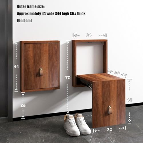 Taburete plegable de pared para calzarse cómodamente sin perder espacio en el pasillo 3