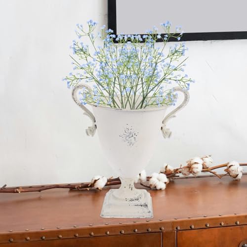Vase à fleurs décoratif léger résistant soleil jardinière rétro blanc