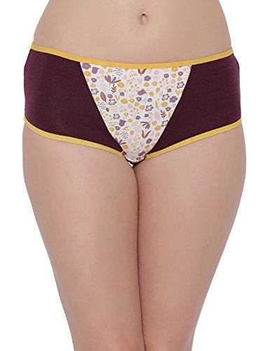 Image of Clovia Women's Cotton Mid Waist Floral Print Hipster Panty