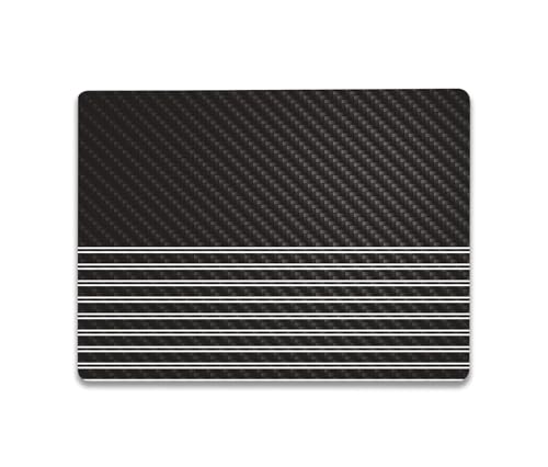 Image of MightySkins Carbon Fiber Skin Compatible with Microsoft Surface Laptop Go 3 (2023) Full Wrap Kit - Pinstripe | Protective, Durable Textured Carbon Fiber Finish | Made in The USA