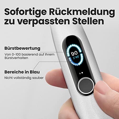 Oclean X Pro Elite Elektrische Zahnbürste mit 6 Bürstenköpfe & Reiseetui, Schallzahnbürste mit...