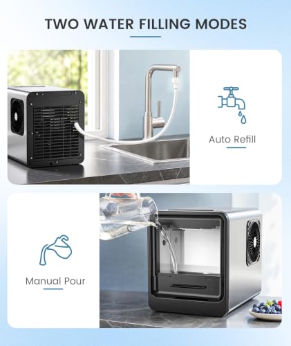 Image of Electactic Nugget Ice Maker Countertop, Ready in 4 Mins, 35Lbs /24H