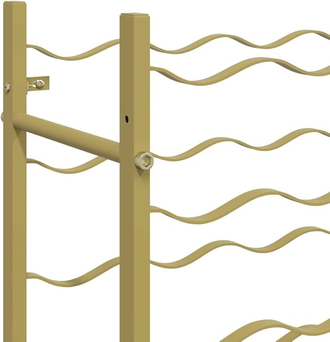 vidaXL Estante para Vino 72 Botellas, Soporte Metal Dorado miniatura 6