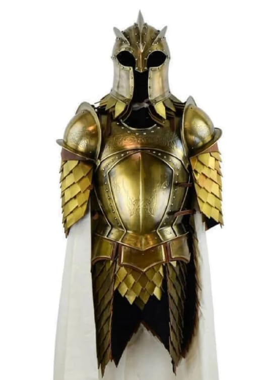 Demi-armure médiévale guerrier acier costume Halloween et Noël