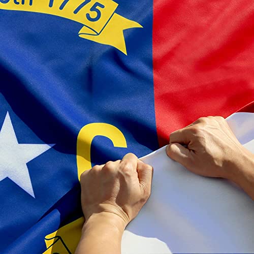Anley Rip-Proof Double Sided 3-Ply North Carolina State Flag 3x5 Ft, Canvas Header and Wrinkle Resistant