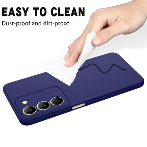 Image of Back Cover for Mi Redmi 15 5G | Full Camera Protection | Premium Liquid Silicon Case | Flexible Bumper Case for Mi Redmi 15 5G (Dark Blue)