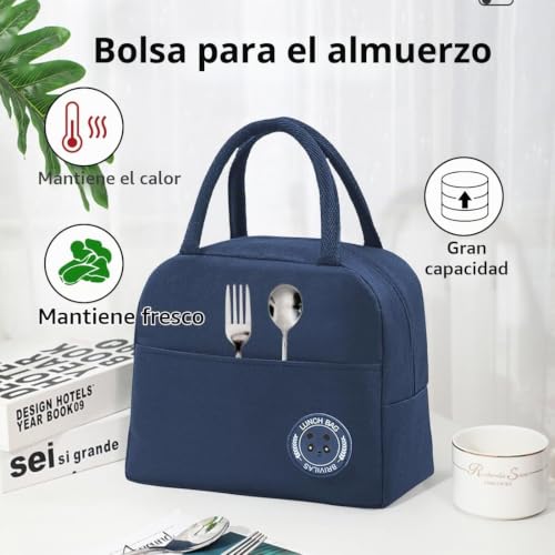 Miniatura 3 de Fonhrew Bolsa Termica Porta Alimentos 6l Bolsa Comida Trabajo Bolsa Térmica Para Almuerzo Porta Fiambrera De Gran Capacidad Lunch Bag Oficina Viaje Picnic Bolsa Isotermica Porta Alimento Azul