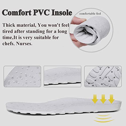 Scecocrs Men Non Slip Work Shoes, Waterproof Chef Shoes, Food Service Shoes For Restaurant, Oil Resistant Kitchen Work Clogs Black #TOP3