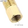 Aupoko R12 to R134A Adapter Conversion Quick Connector, 1/4’’ SAE Female X 1/2’’ Male Refrigerant Tank Adapters, Fits for AC R134A Refrigerant System #4