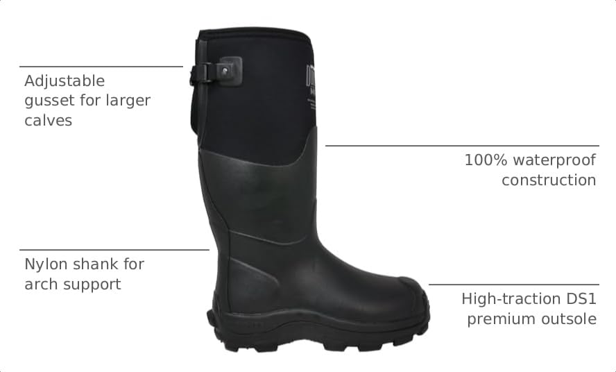 Image of Dryshod DungHo Max Gusset Extreme-Cold Conditions Winter Boot | Waterproof | Insulated | Men's | DHMG-MH-BK