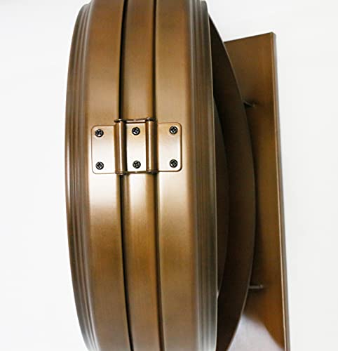 Bestime 66264A 16-Inch Antique Red Copper Double Sided Metal Wall Clock Quiet,Easy Read,Home Décor,Indoor,Outdoor,Garden,Farmhouse,Yard,Station,Office,Photography Props,Living Room,Kitchen,Bedroom. #TOP2