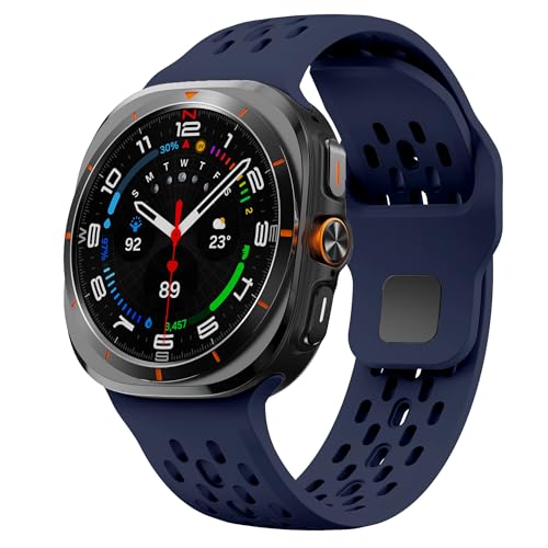 Image of Compatible with Samsung Galaxy Watch Ultra Strap 47mm Silicone Sport Breathable Bands for Galaxy Watch Ultra 2025 2024 Men Women