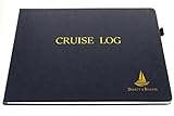Cruise Log Book - Elegant Boat Journal Hard Bound Book w/Place Marker & Pen Holder, 100 Pages - Ideal Boater Gift