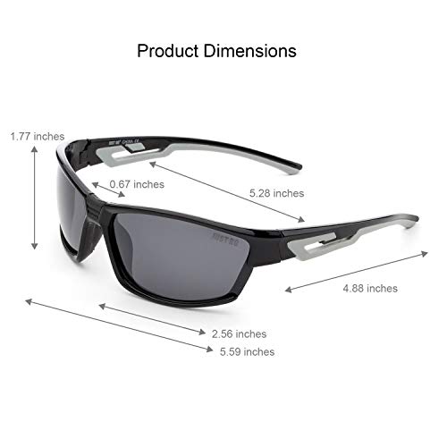 JUST GO Polarized Sports Sunglasses for Baseball Running Cycling Fishing Golf3
