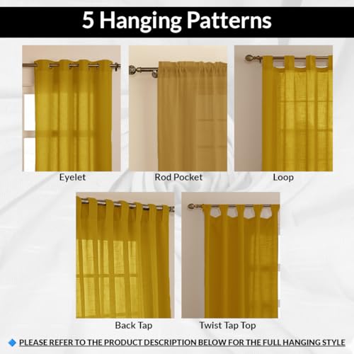 Image of HOMEMONDE Sheer Curtains for Living Room, Bed Room - Transparent Curtain Home Decor