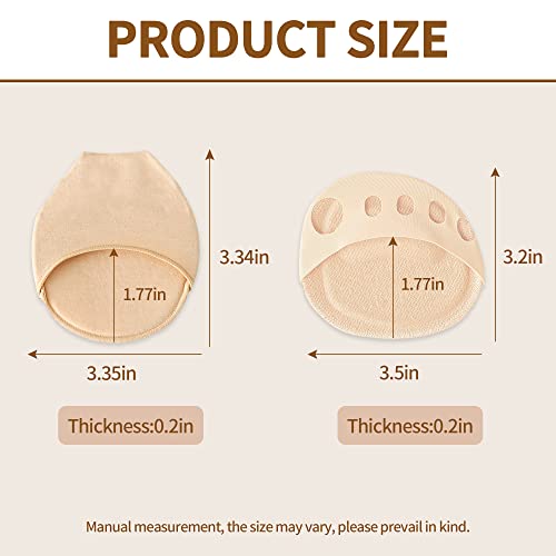 Image of 2 Pairs Metatarsal Pads Ball of Foot Cushions Honeycomb Fabric Forefoot Pads for Women High Heels Shoes Foot Pads Invisible Soft Toe Pads Reusable Sock Cushions Pads for Pain Relief Men