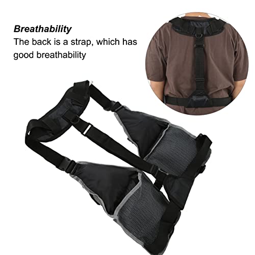 Colete de pesca com mosca, colete de pesca 600D Colete de abertura lateral com vários bolsos para ar