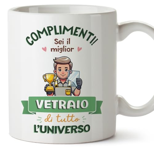 Mugffins Tazza in Ceramica 11 oz (350 ml) per Vetraio Uomo